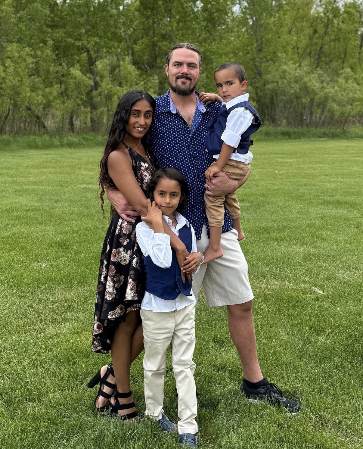Shivani and Garret Rhea with their family