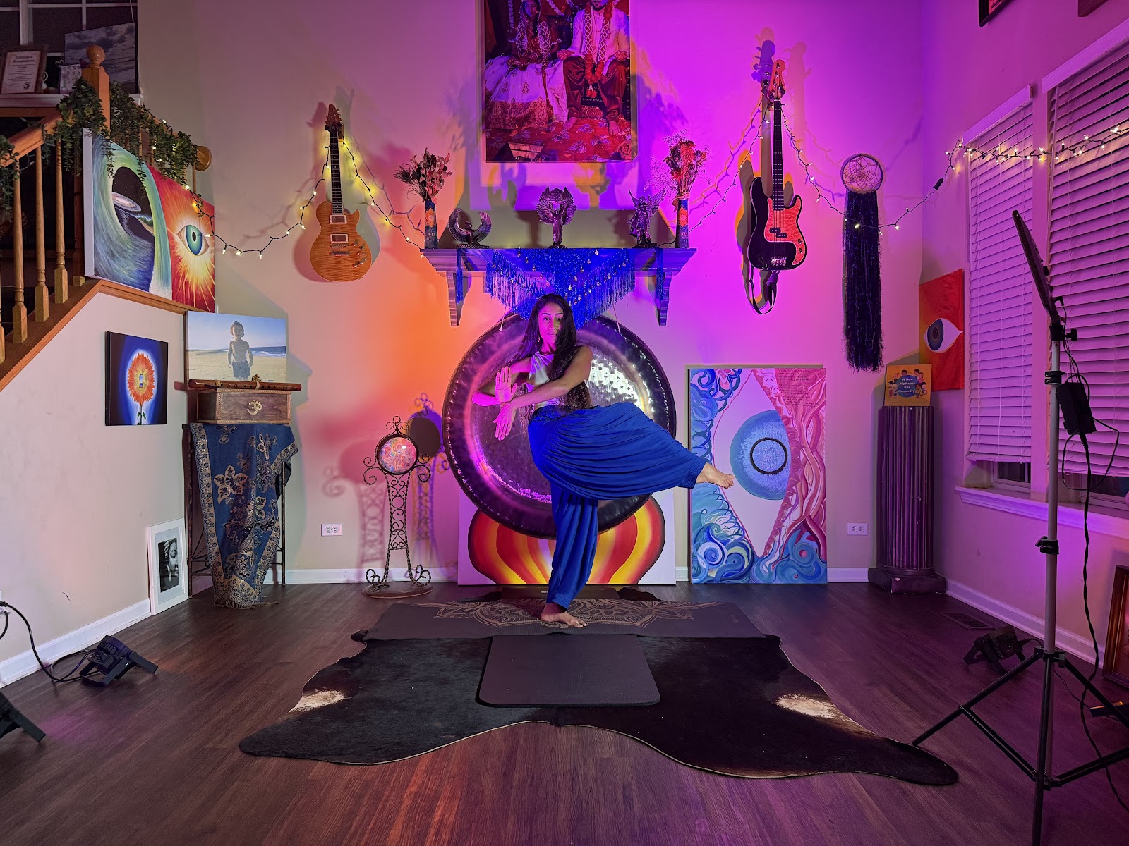 A colorful live event space